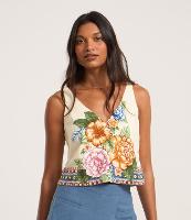 Blusa em Viscose Twill Floral com Elastico e Alca Quadradinha - 2