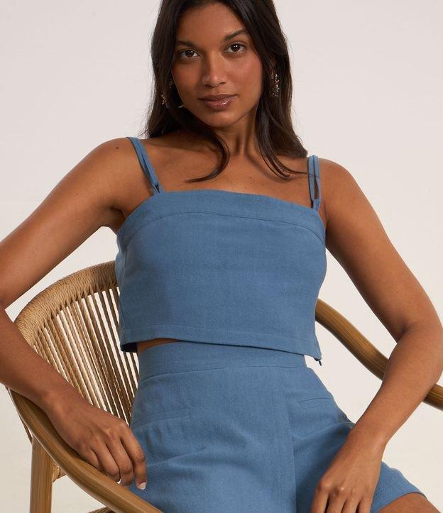 Blusa Cropped em Crepe com Amarração - 2