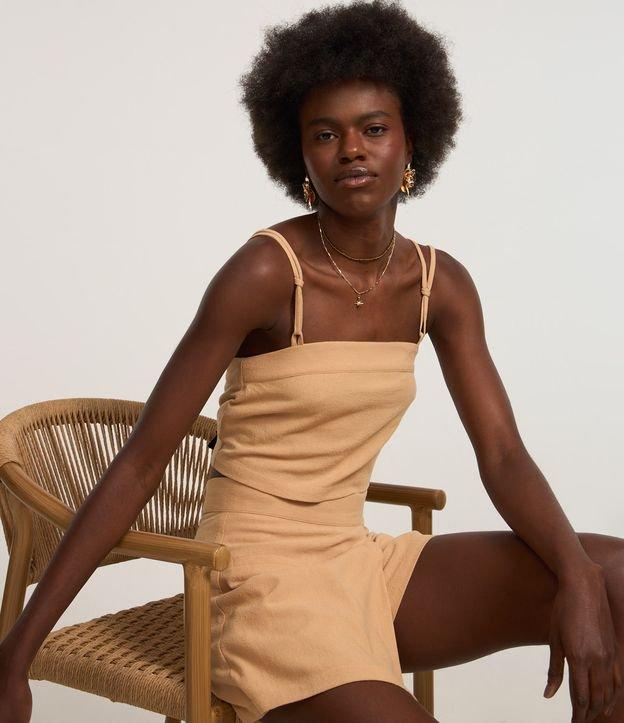 Blusa Cropped em Crepe com Amarração - 2