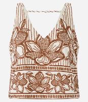 Blusa em Viscose Twill Floral com Alça Quadradinha e Elástico - 1