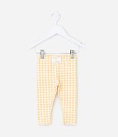 Calça Legging Infantil com Estampa Xadrez Vichy - Tam 0 a 18 meses - 1