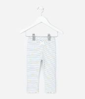 Calça Legging Infantil com Estampa Listrada - Tam 0 a 18 meses - 1