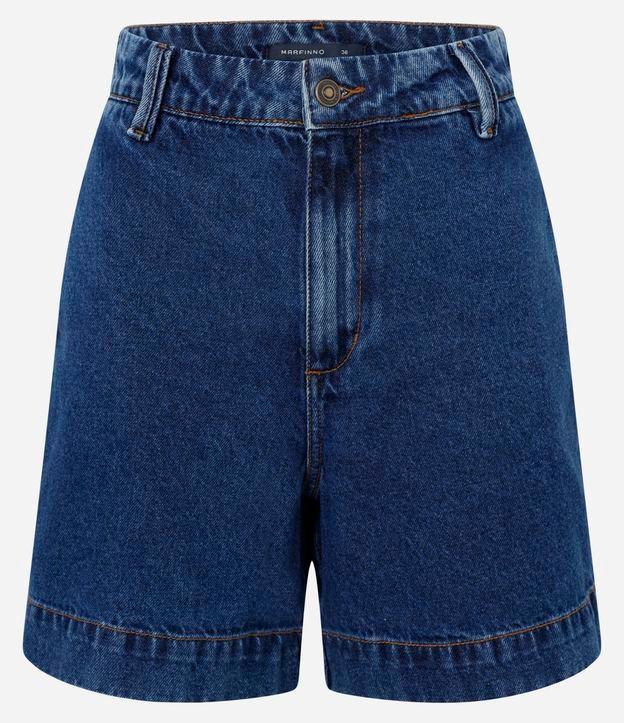 Short em Jeans com Cintura Alta - 1