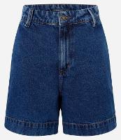 Short em Jeans com Cintura Alta - 1