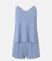 Pijama Short Doll em Microfibra com Estampa Bolinha de Beisebol e Alcinha - 1