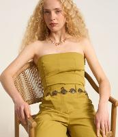 Blusa em Sarja Tomara que Caia com Lastex nas Costas - 1