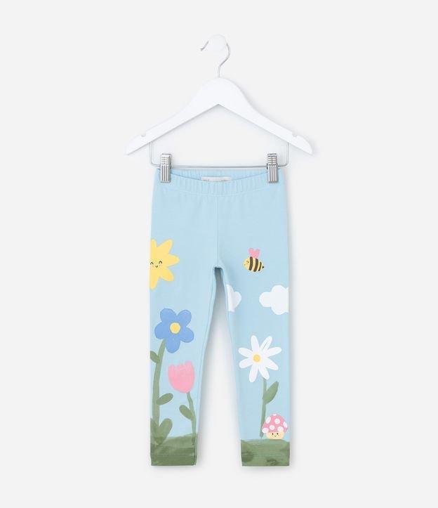 Calça Legging Infanitl em Cotton com Estampa da Natureza - Tam 1 A 6 Anos - 1