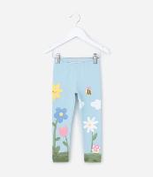 Calça Legging Infanitl em Cotton com Estampa da Natureza - Tam 1 A 6 Anos - 1