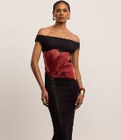 Vestido Ombro a Ombro em Tule com Estampa Floral Blur - 2