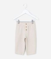 Calça infantil com Botões Texturizada - Tam 0 a 18 meses - 1