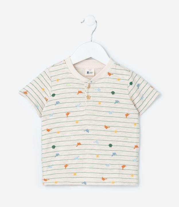 Camiseta Infantil com Estampa Mini Dinos - Tam 0 a 18 meses - 1