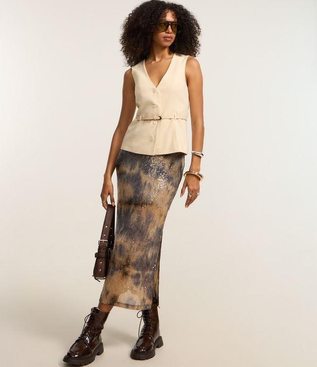 Colete em Alfaiataria com Cintinho e Passantes na Cintura - 2