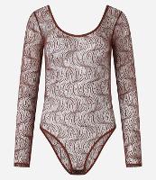 Body em Tule com Renda e Manga Longa - 1