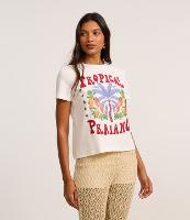 Blusa em Algodão com Estampa Tropical Praiano - 1