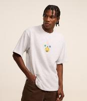 Camiseta Boxy em Moletinho Mescla com Estampa do Piu Piu e Lettering - 1