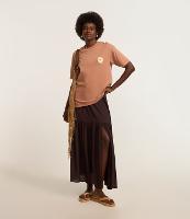 Saia New Midi em Crepe com Babado e Cós Elástico Java - 2