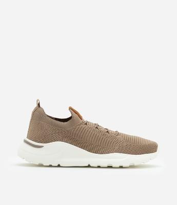 Tênis Esportivo Knit em Jacquard com Cadarço Elástico e Texturizado