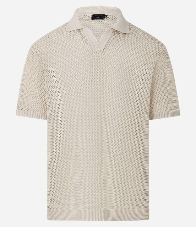 Camisa Polo Boxy em Tricô com Textura - 1