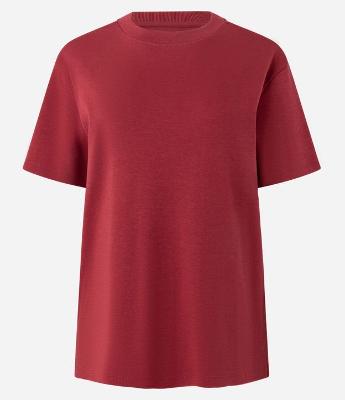 Blusa em Algodão Peruano Interlock com Gola Redonda