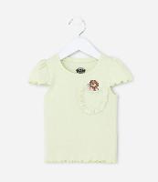 Blusa Canelada com Bolsinho e Bordado Skye - Tam 1 A 5 Anos - 1