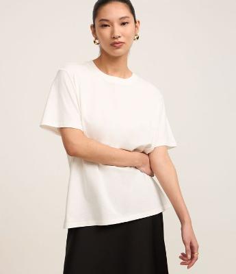 Blusa em Algodão Peruano com Recorte Pespontado nas Costas