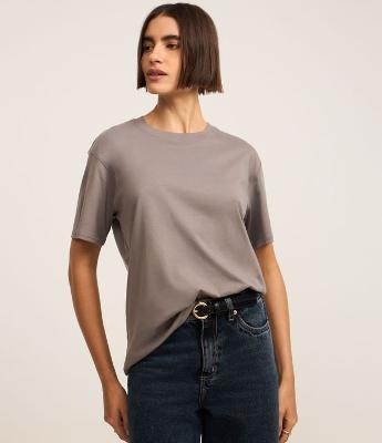 Blusa em Algodão Peruano com Recorte Pespontado nas Costas