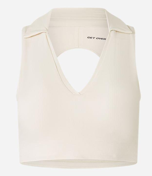 Top sem Bojo Esportivo em Microfibra com Gola Polo e Abertura nas Costas - 1