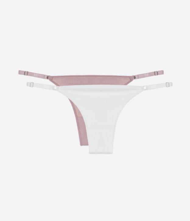 Kit 02 Calcinhas String Fio em Algodão - 1