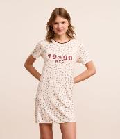 Camisola Curta em Viscose com Estampa de Corações - 2