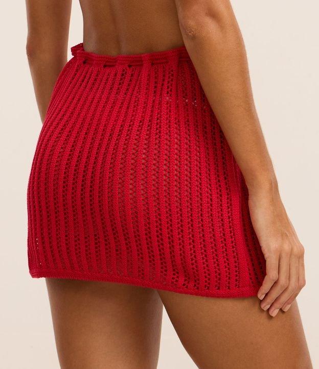 Saída de Praia Saia Efeito Crochê com Amarração e Tassel - 2