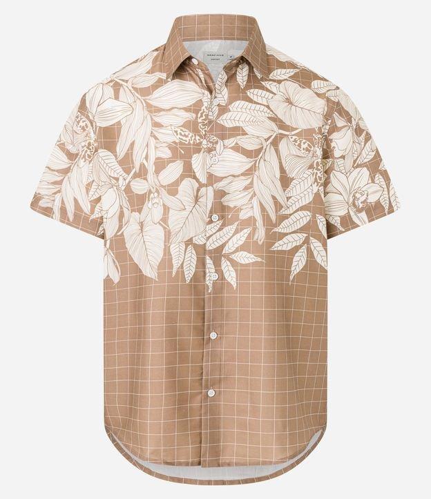 Camisa Comfort em Liocel com Estampa Floral - 1