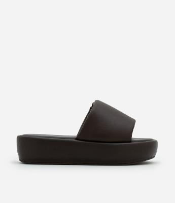 Sandália Flatform com Tira e Salto Puffer