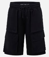 Bermuda Baggy em Moletom com Bolso Cargo - 1