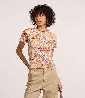 Blusa Texturizada com Estampa Floral e Frufru  na Barra - 1