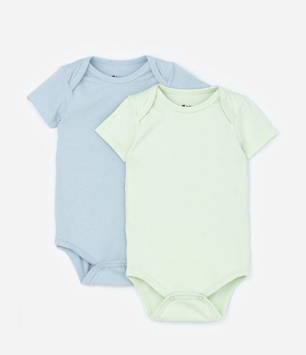 Kit 02 Bodies Infantis em Cotton Básicos - Tam RN a 18 meses - 1