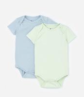 Kit 02 Bodies Infantis em Cotton Básicos - Tam RN a 18 meses - 1