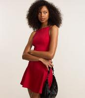 Vestido Curto Godê em Bengaline com Pregas - 2