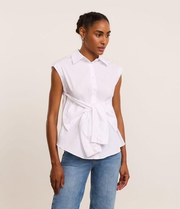 Camisa em Tricoline com Manga Removível - 1
