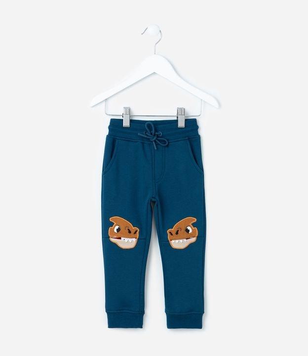 Calça Jogger Infantil com Estampa Interativa Dino - Tam 1 a 6  Anos - 1