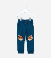 Calça Jogger Infantil com Estampa Interativa Dino - Tam 1 a 6  Anos - 1