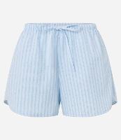 Short Runner em Tricoline com Listras e Strass - 1