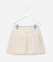 Saia Infantil em Alfaiataria com Pregas e Cintinho - Tam 5 A 14 Anos - 1