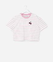 Blusa Boxy Infantil com Bordado de Cereja - Tam 5 A 14 Anos - 1