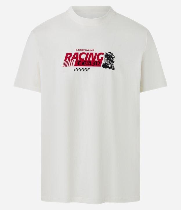 Camiseta Comfort em Algodão com Estampa Automobilismo e Lettering - 1