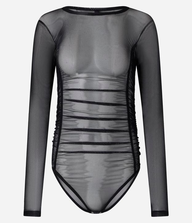 Body em Tule Texturizado com Franzidos - 1