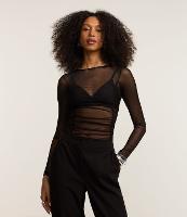 Body em Tule Texturizado com Franzidos - 2