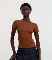 Blusa em Ribana com Botões na Gola - 2