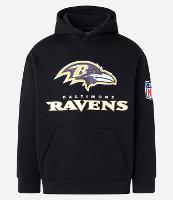 Casaco Relaxed em Fleece com Felpa e Estampa Lettering  Baltimore Ravens NFL - 1