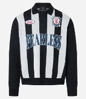 Camisa Polo Esportiva em Tricoline Listrada com Estampa Localizada e Lettering - 1