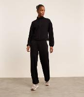 Calça Reta Esportiva com Frisos Frontais e Cós Largo - 1